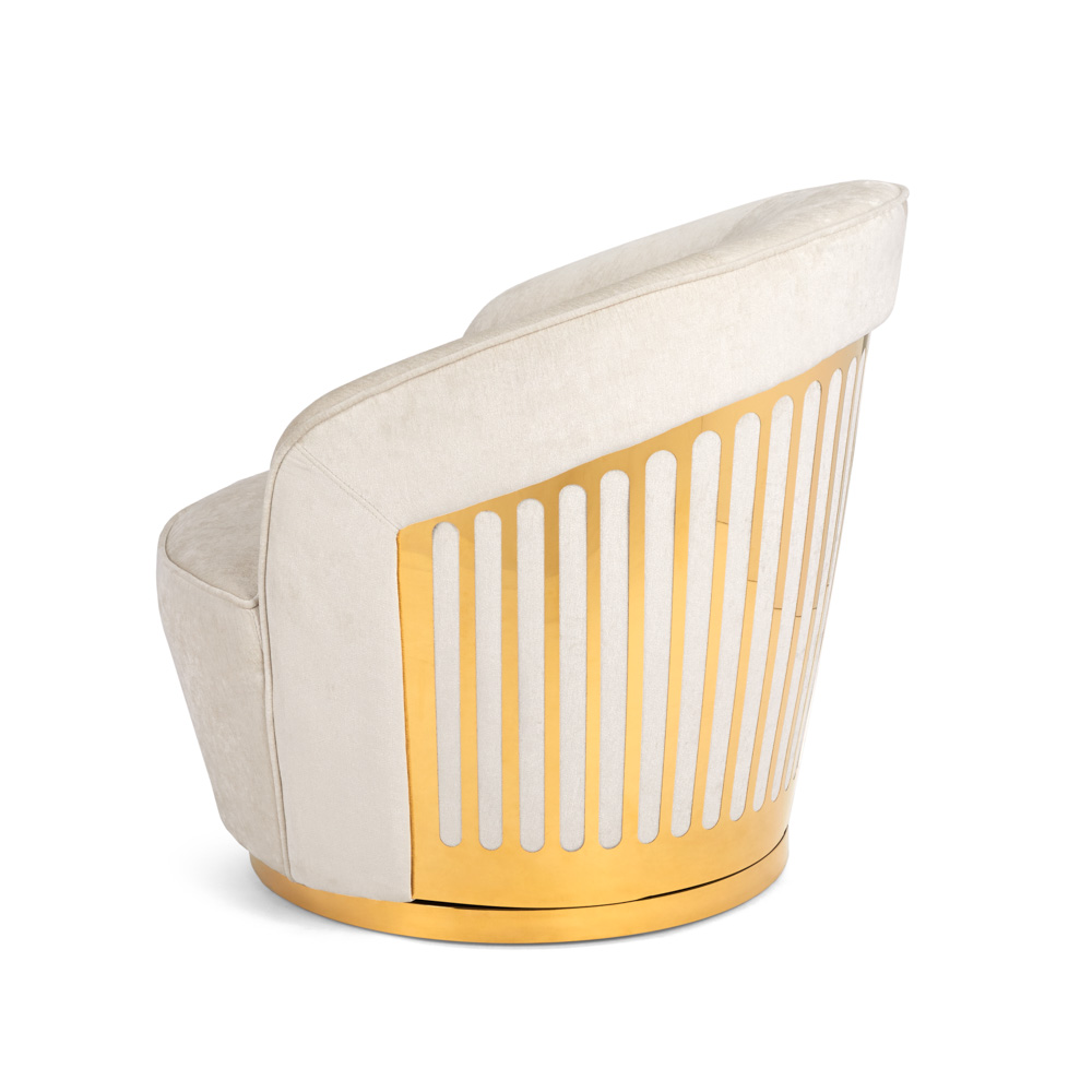 Lucien Chair: Brilliant Ivory 